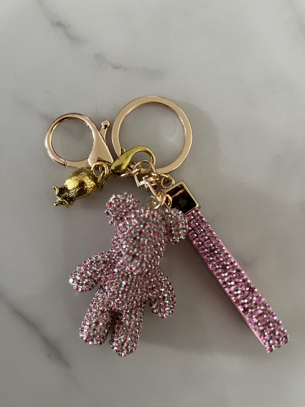 Teddy Bear Keychain with Wrist Strap - Picture 6 of 6